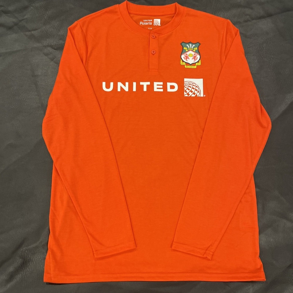 Wrexham AFC United Polaris Long Sleeve Polyester Pajama Shirt Size S/M